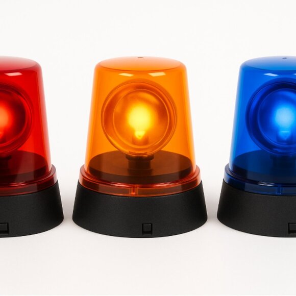 4.5" Rotating Red Flashing Beacon Party Lamp DJ St - Picture 1 of 2